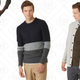 Bernard Wool Mini Check Pant, $110 | Colour Block Hairy Knit Crewneck, $75 | Neck Cardigan, $86